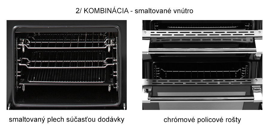 2 kombinácia smaltovanej dvojrúry ASCOT